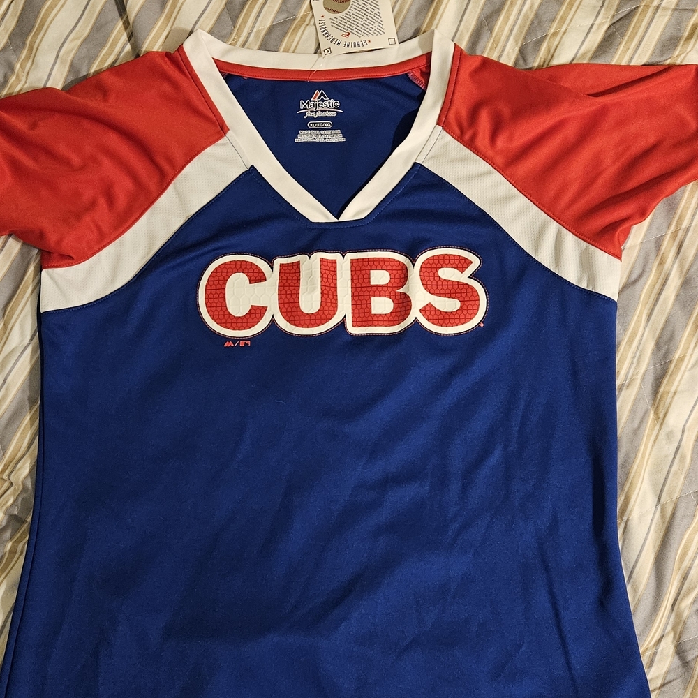 Brand New Majestic Chicago Cubs Jersey Tee